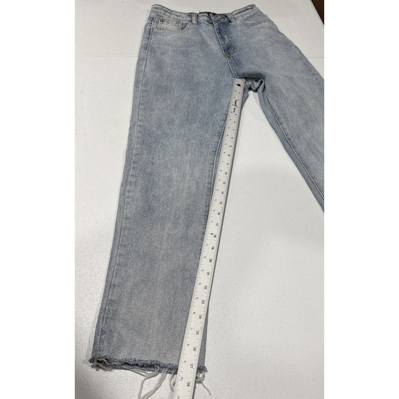 Missguided Womens Jeans Sz 2L High Rise Straight Leg Light Wash Blue Denim Pants - Picture 13 of 15
